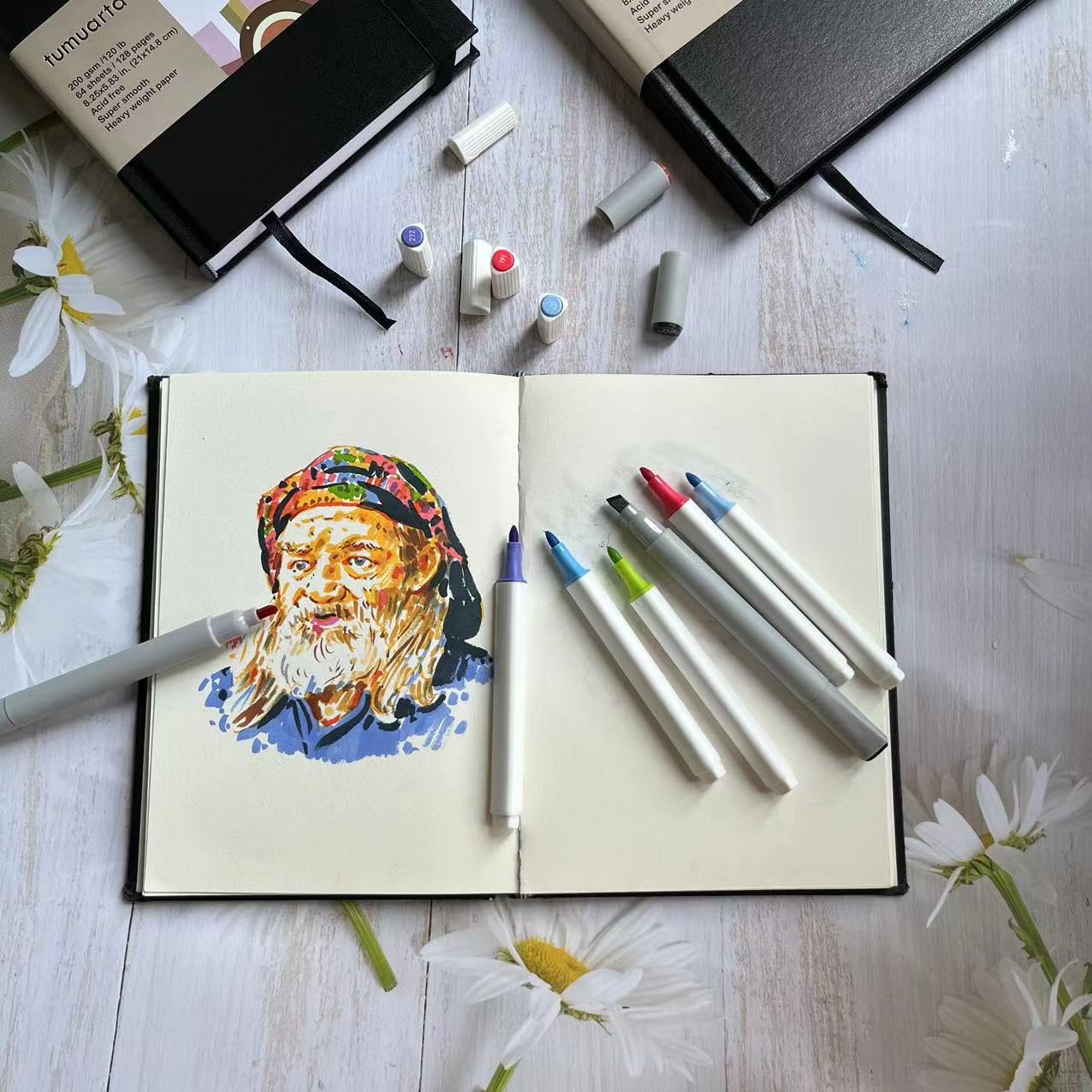 Tumuarta Skizzenbuch Mit Büttenkante – 80 Blätter, 150 G/m², Säurefrei, Für Bleistift, Tinte, Marker