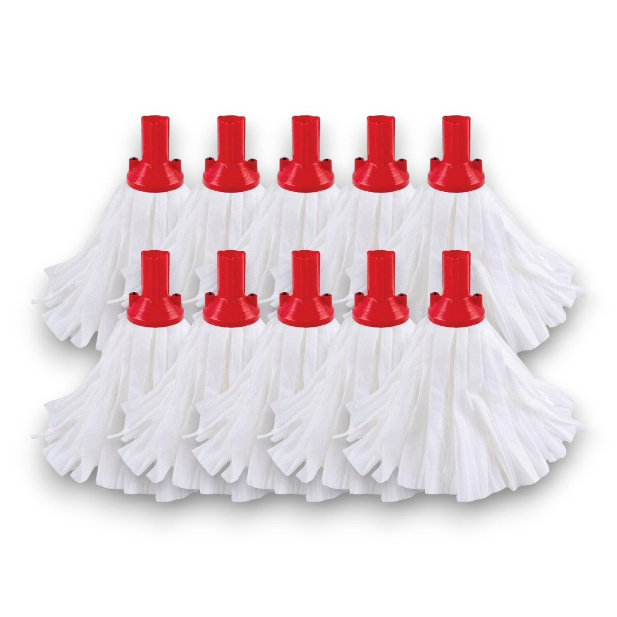 Robert Scott Exel Big White Standard Socket Mop Head 117g Pack of 10 (Red)