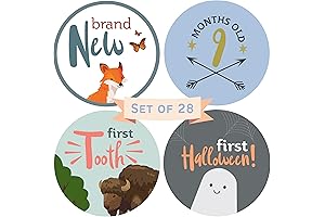 Woodland baby age stickers