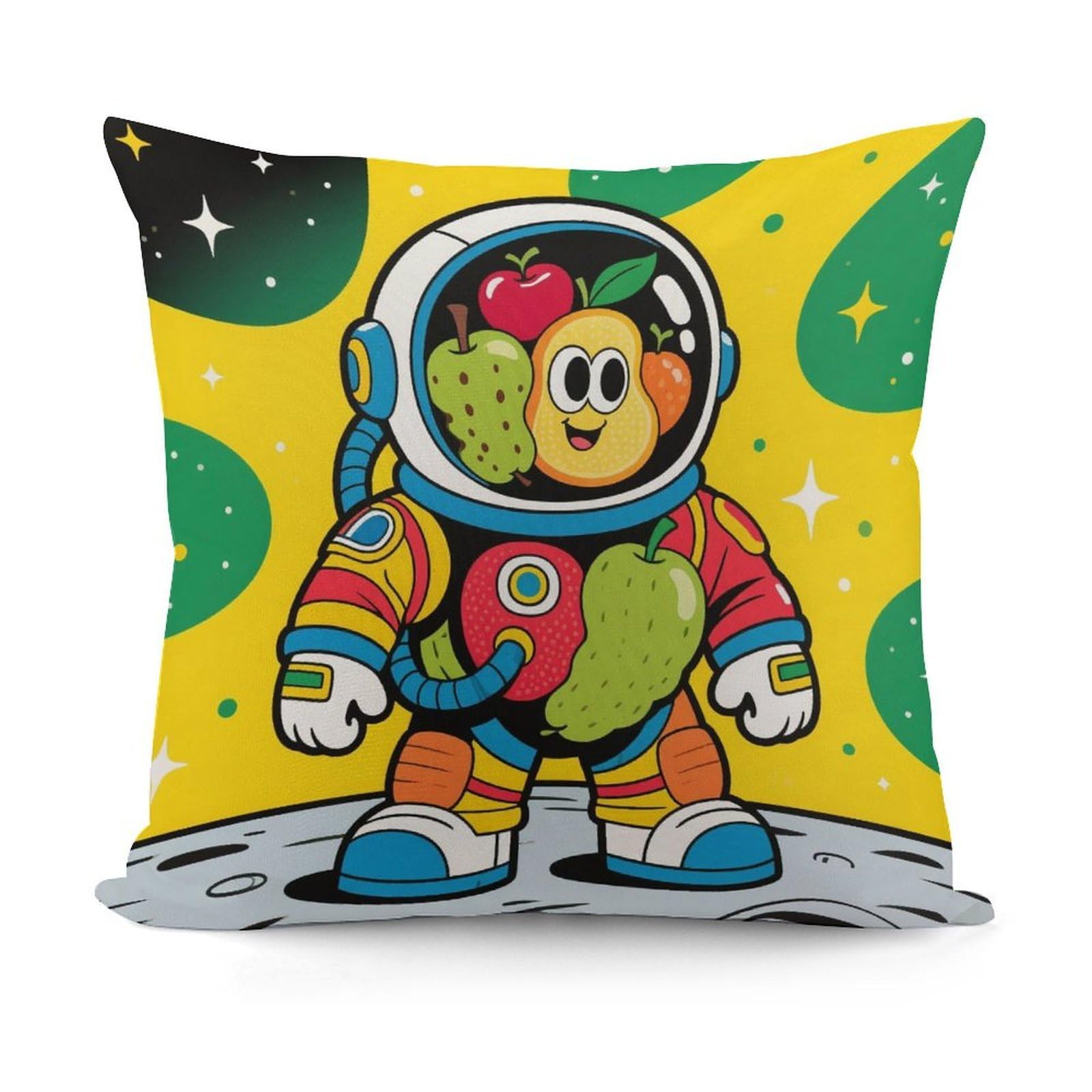VstaDank Astronaut Pillow Cover with Invisible Zipper Square Throw Pillowcase Plush Couch Sofa Pillow Case 18x18 Inch Decorative Throw Cushion Covers for Sofa Living Pillowcover