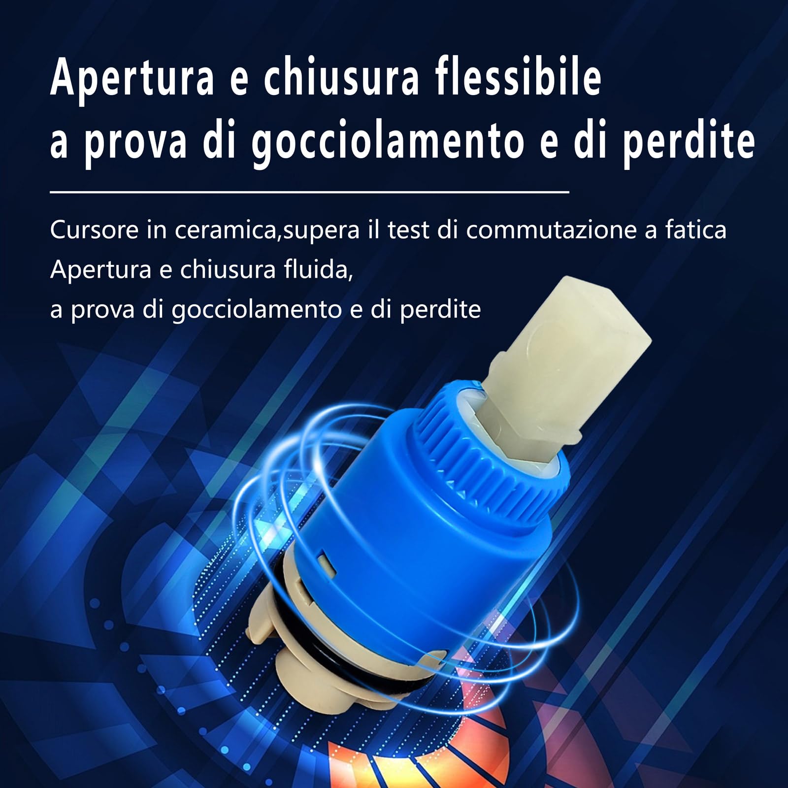 25 mm sostituzione cartuccia rubinetto in ceramica, cartucce in ceramica singola maniglia, valvola cartucce disco in ceramica per lavello cucina bagno doccia