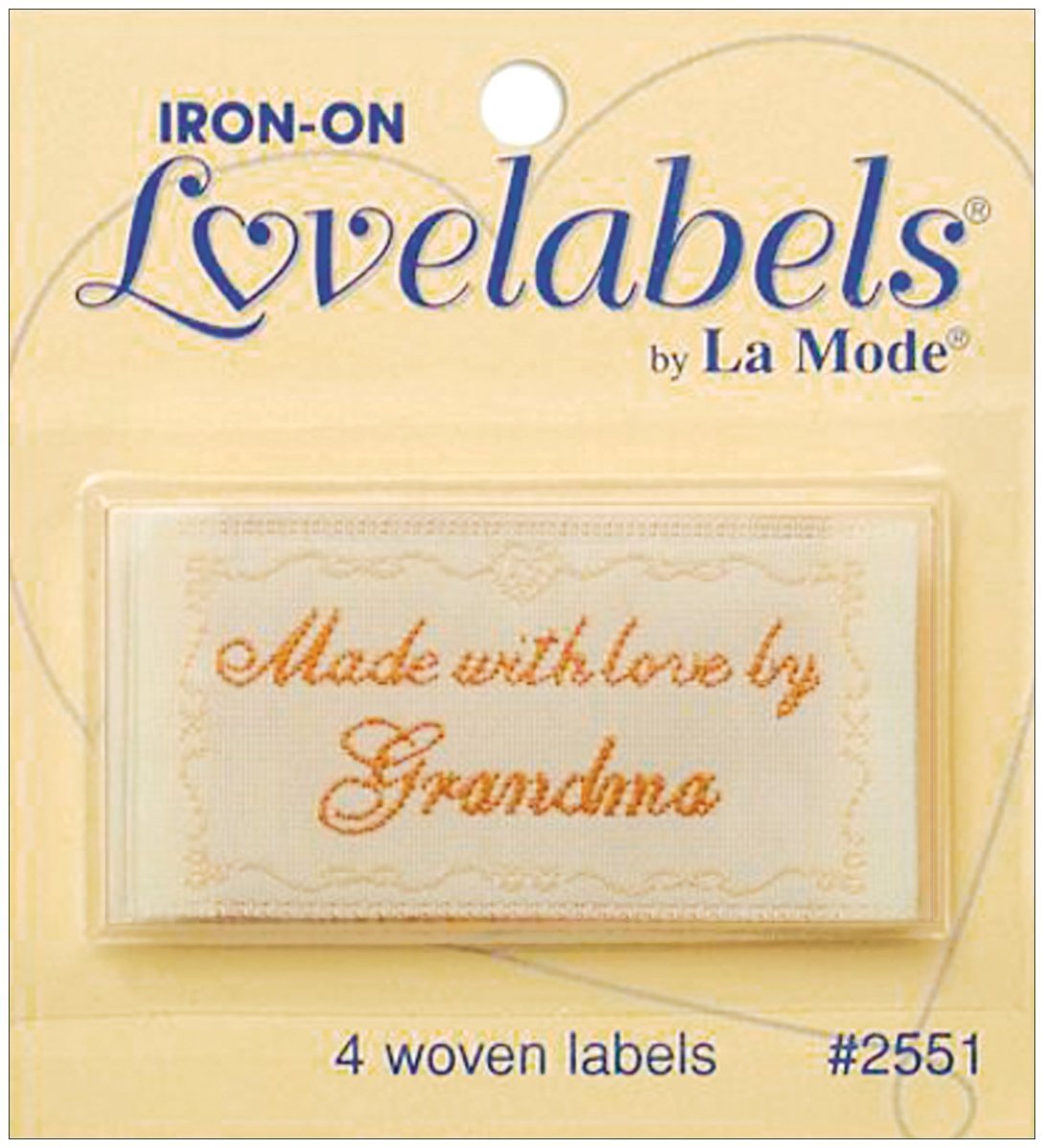 jbr2000016 LoveLabels 4/pkg Inch Made With Love By Grandma Inch
