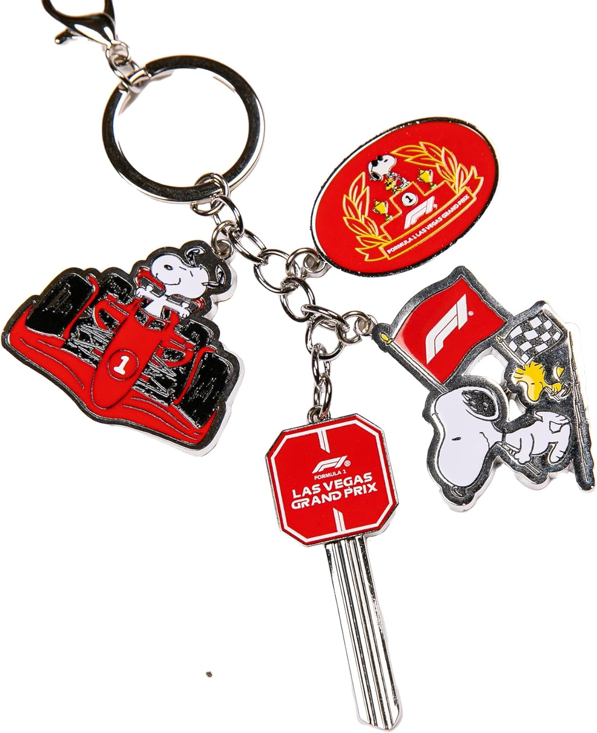 F1 Las Vegas Grand Prix Unisex Peanuts Charm Keychain, Multi, One Size