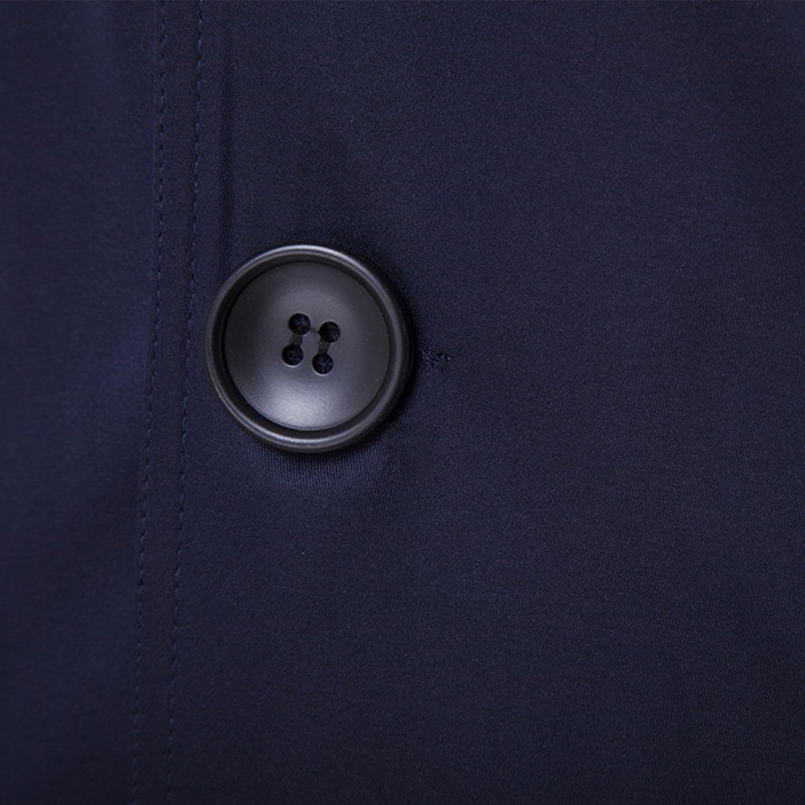 Gabardina para hombre, ajustada, de doble botonadura, larga, cortavientos con cinturón ajustable