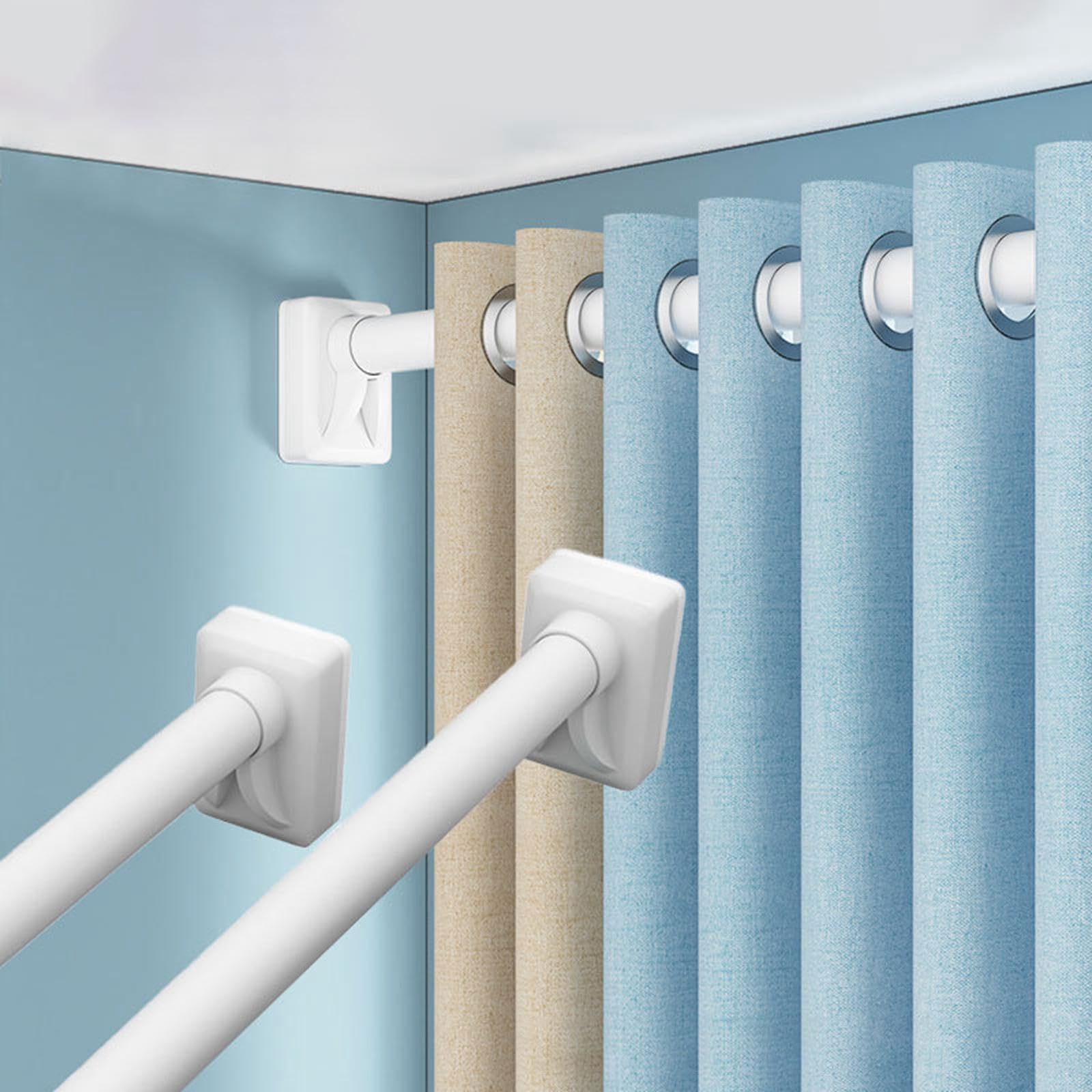 Barra de Armario Ajustable para Secar Ropa, Sin Taladro, Resistente, Telescópica, Extensible, para Cortina, para Armario de Casa, 1.1 M a 1.9 M