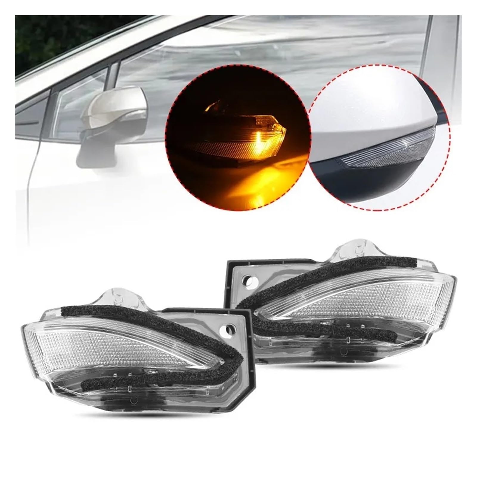 Genérico Pilotogiro Luz LED Intermitente Espejo Retrovisor Para Toyota Para Corolla 2019-2022 81740-02050 81730-02160 81740-02060 12V giroluces(1x Left)