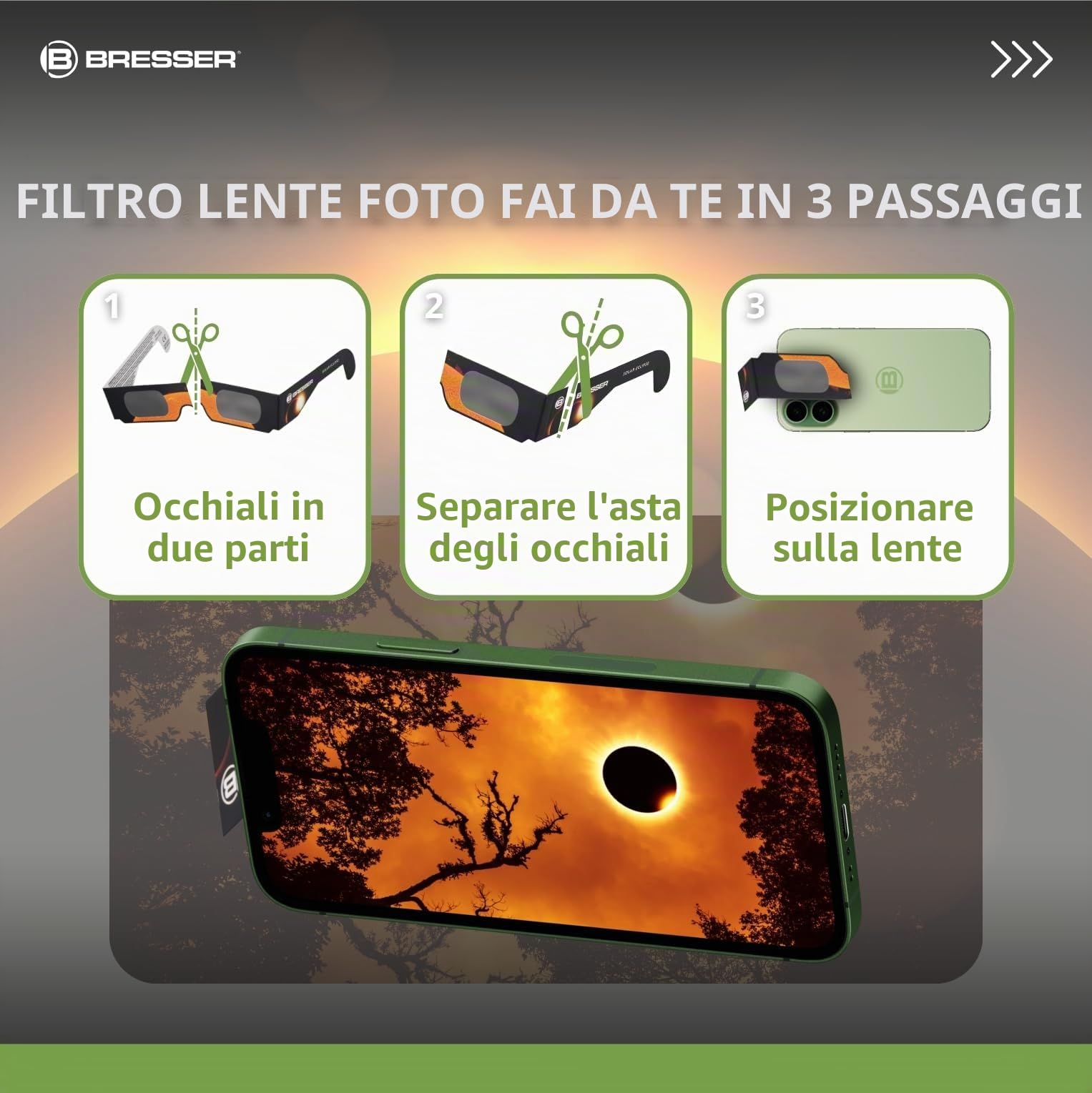 Bresser Occhiali per eclissi solare 50 pezzi