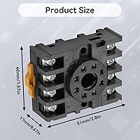 Vista 4 de Agatige Enchufe base de relé de potencia de 8 pines, enchufe octal PF083A con abrazadera de presión, soporte de base de tornillo para montaje