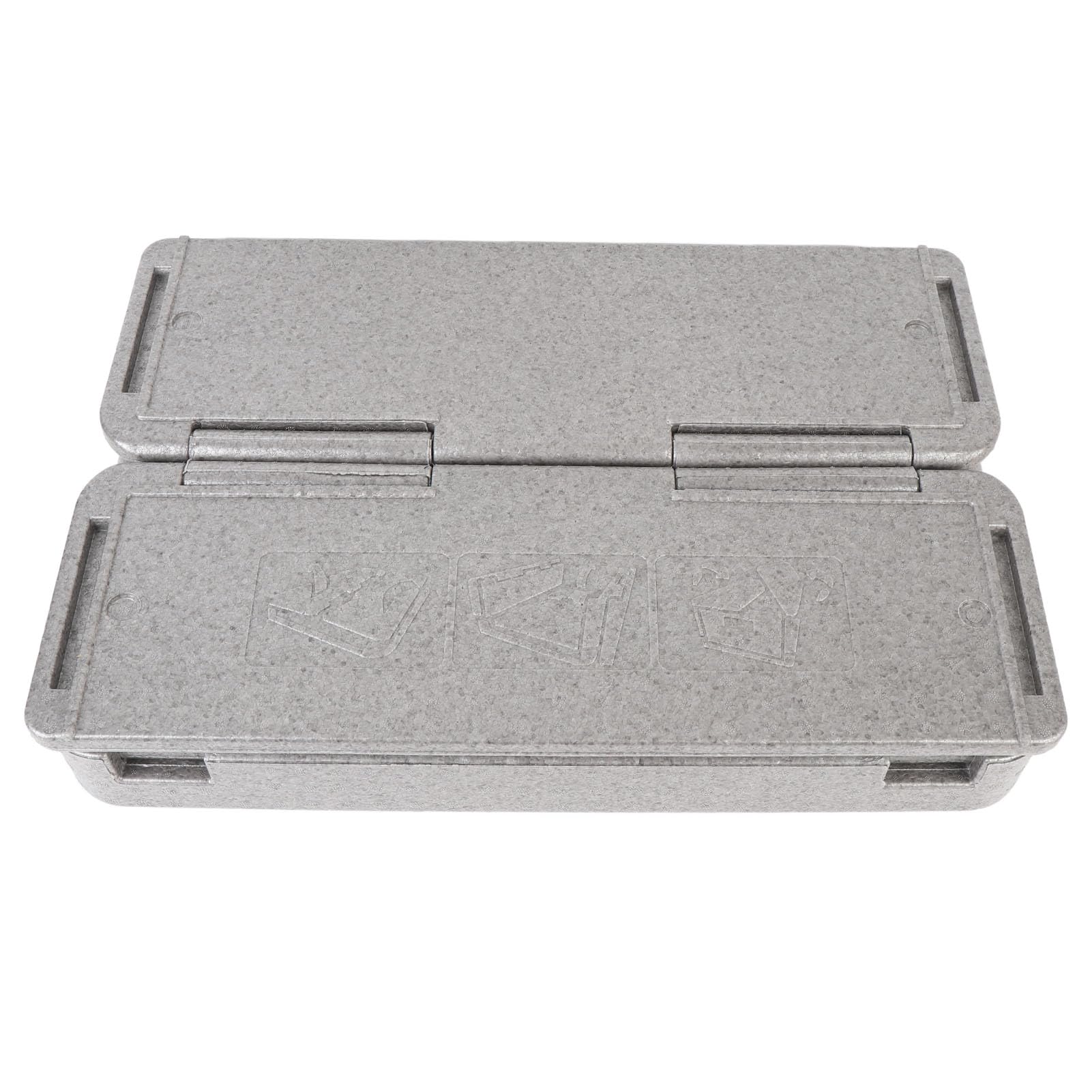Ejoyous Epp Isolierte Lebensmittelbox mit Klappdeckel, 60L Großes (GRAY)