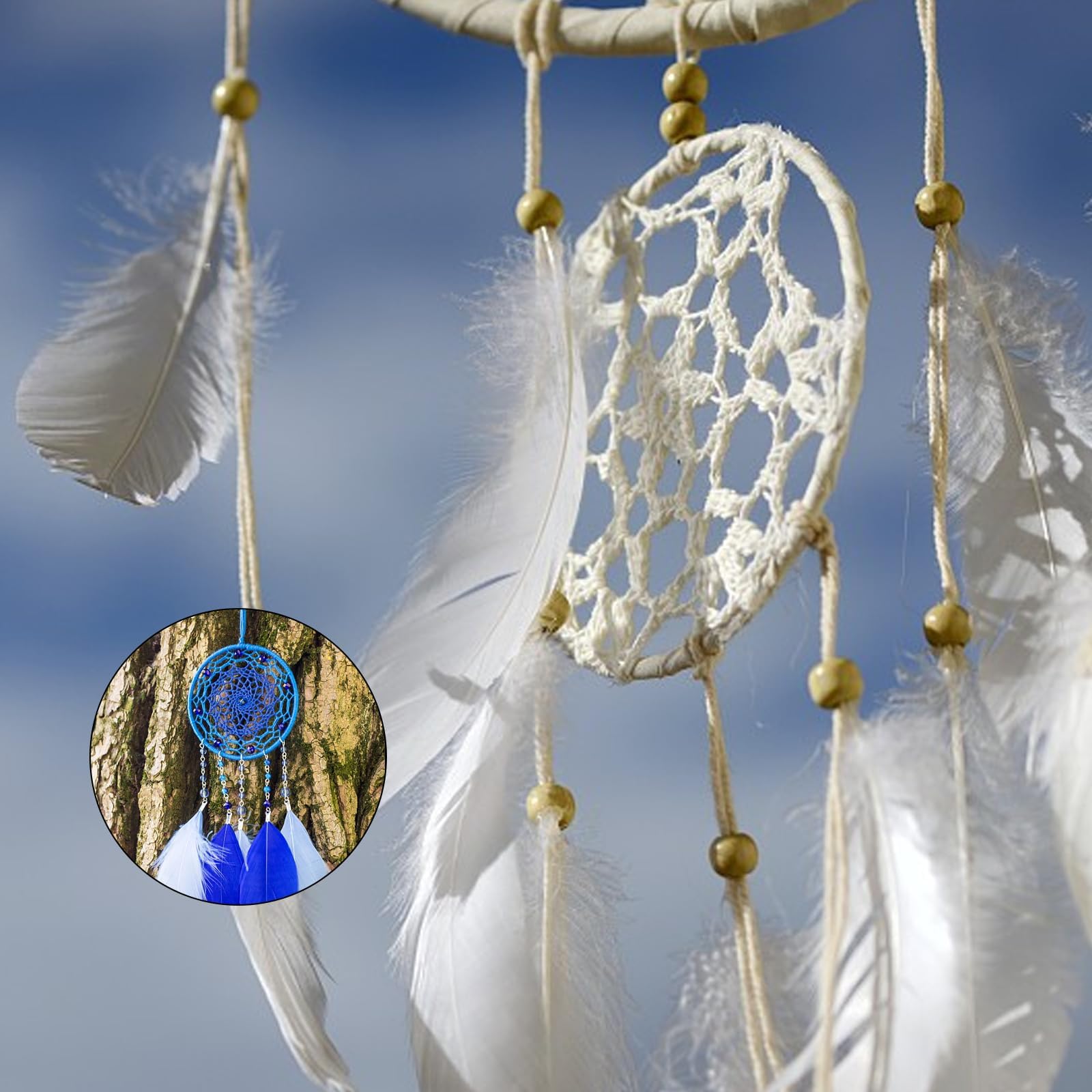 60 anelli di metallo, 3 pollici di cattura dei sogni d'oro, anello della corona del fiore del metallo, decorazione fai da te della corona del fiore di nozze