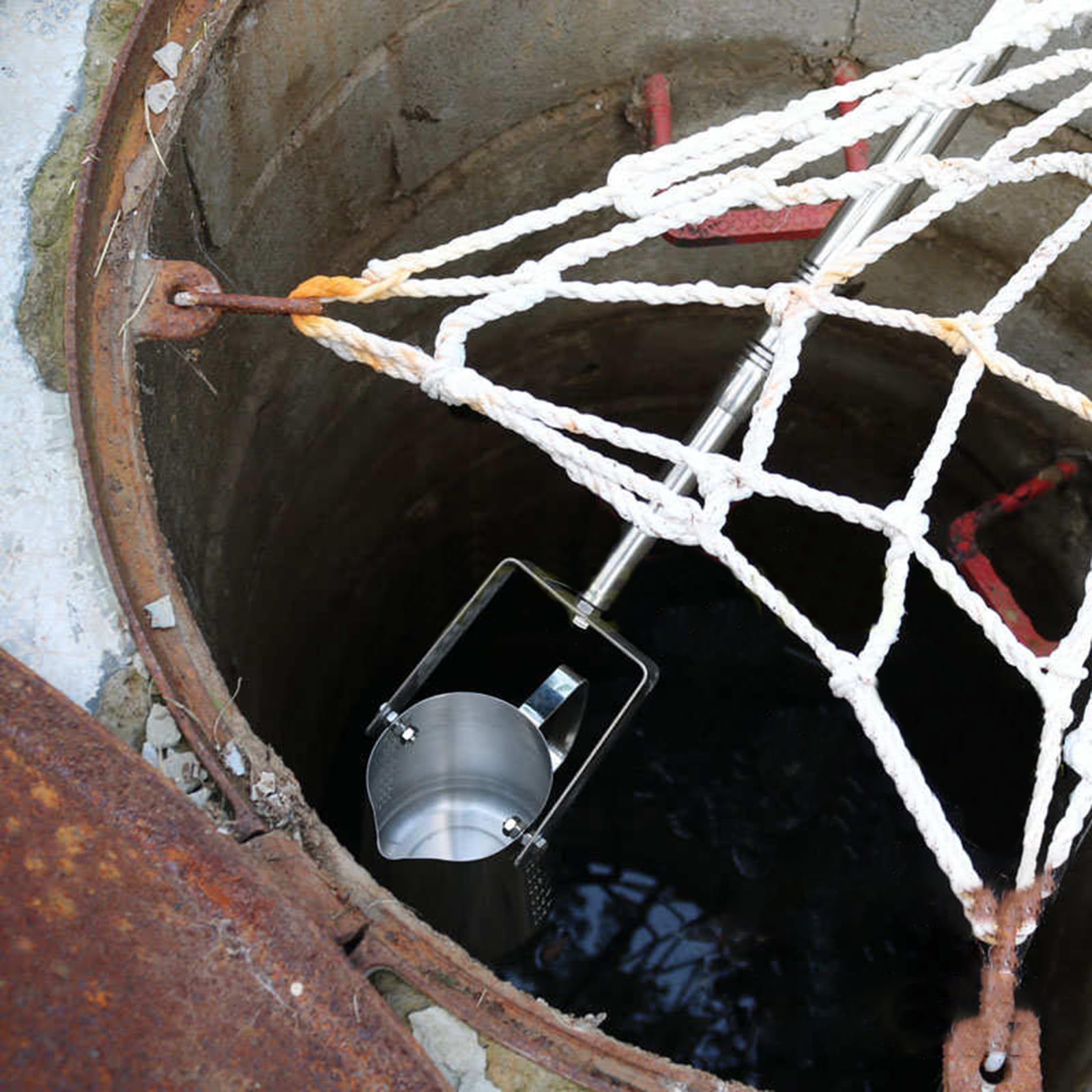 Kit de muestreo de agua con poste telescópico y vaso de precipitados de doble escala para pruebas ambientales