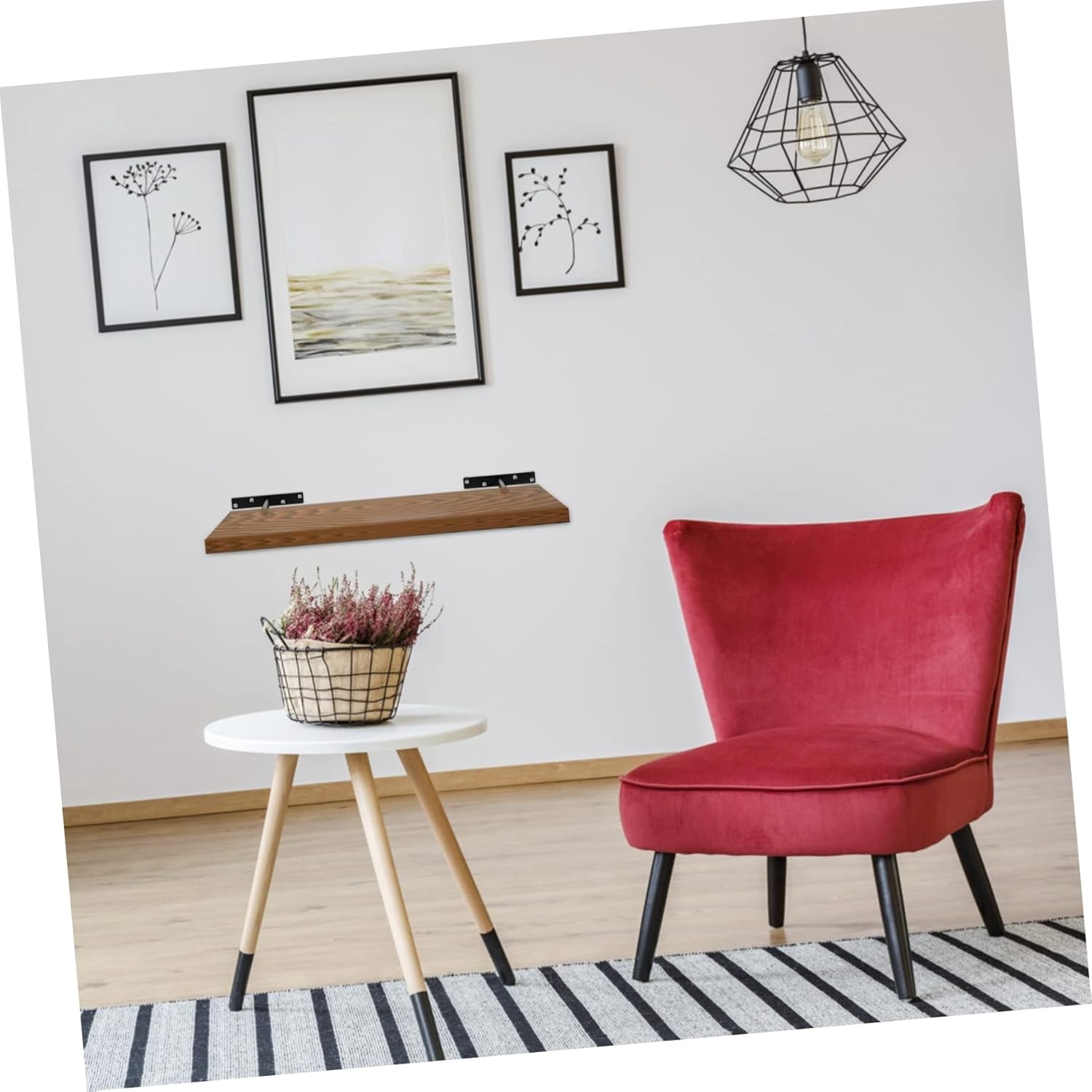 TEHAUX 4sets Shape Bracket Concealed Wall Shelf Bracket Heavy Duty Wall Mount Shelving Floating Shelf Home Partition