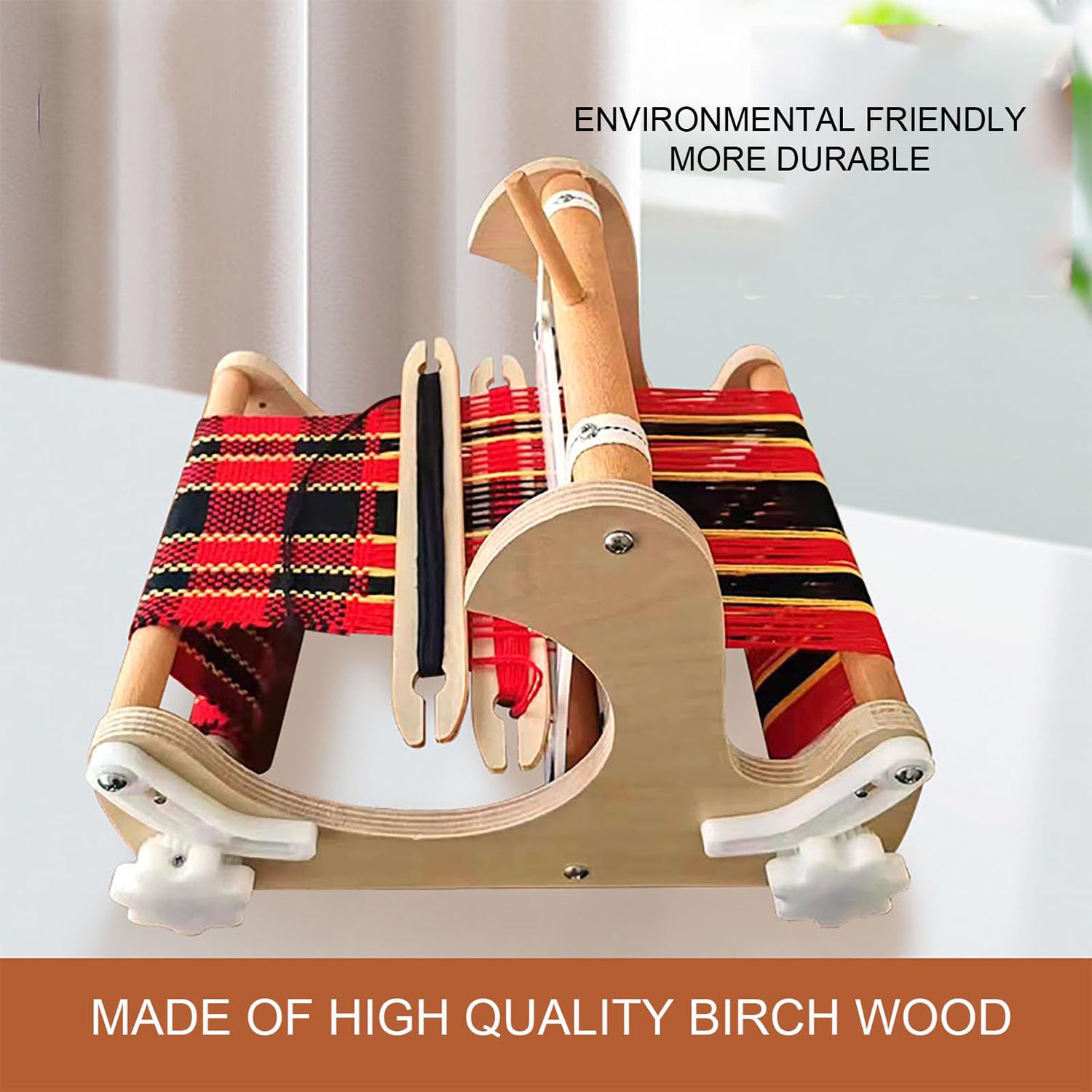 Desktop-webstuhl-Set Aus Holz, DIY-handstrick-webmaschine Mit Schiffchen Und Starren Weblitzen, Webbreite 20 cm, Webstuhl Für Kinder, Bastelset Für Anfänger, Kunsthandwerker