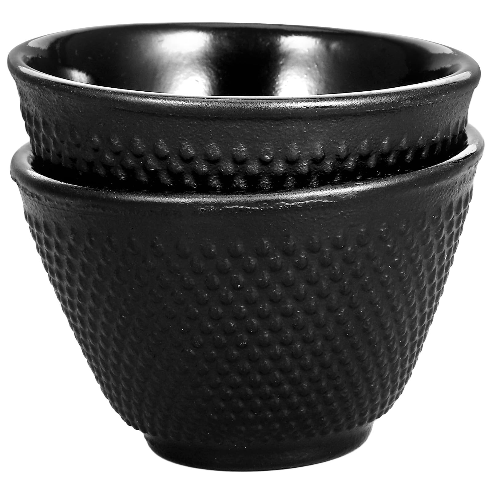 Tasses à thé en fonte SEWACC coffret de 2 pièces noires 120 ml idée cadeau rétro pour Noël