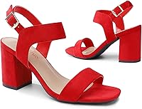 Vista 53 de DREAM PAIRS Women's High Chunky Heels Square Toe Block Ankle Strap Dress Comfort Sandals