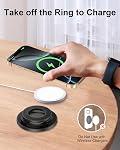 AILKIN Support de téléphone magnétique double, Support de Kickstand magnétique universel, Poignée Mag Safe Ring, Support pliable de téléphone cellulaire pour Samsung, Android, iPhone, Boîtier, Bureau, Support de voiture-Black