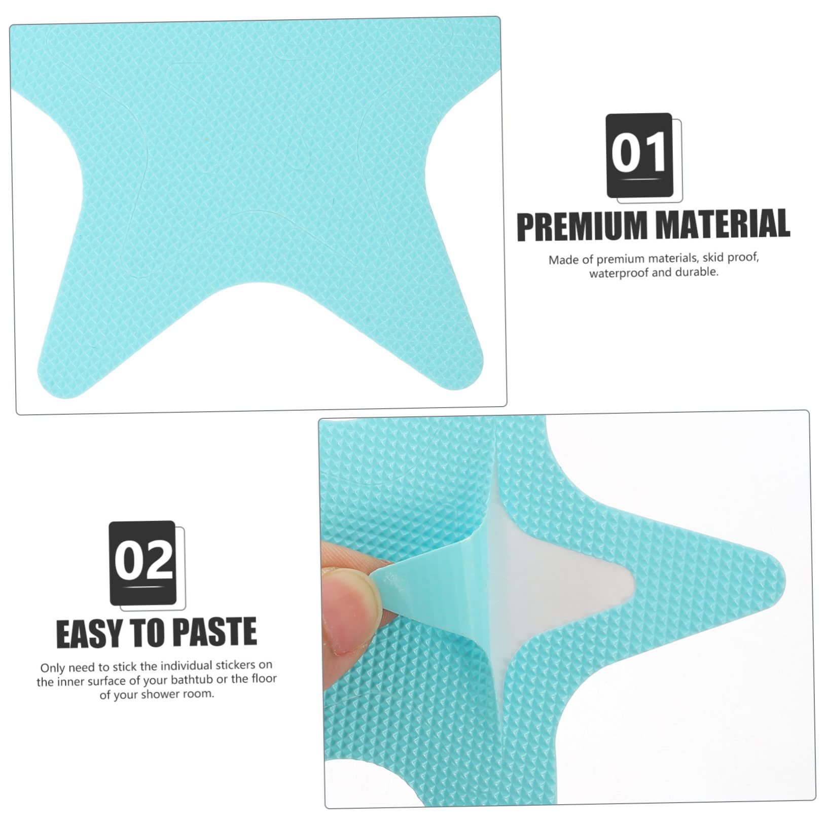 TOPBATHY 5 Juegos Baño Pegatinas Antideslizantes Slip Piso Sellador Bañera No Pegatinas Puerta Pegatina para Escaleras Pegatina Peva Suelo Pegatinas Adhesivos Pegatinas Mañana 20 Piezas * 5