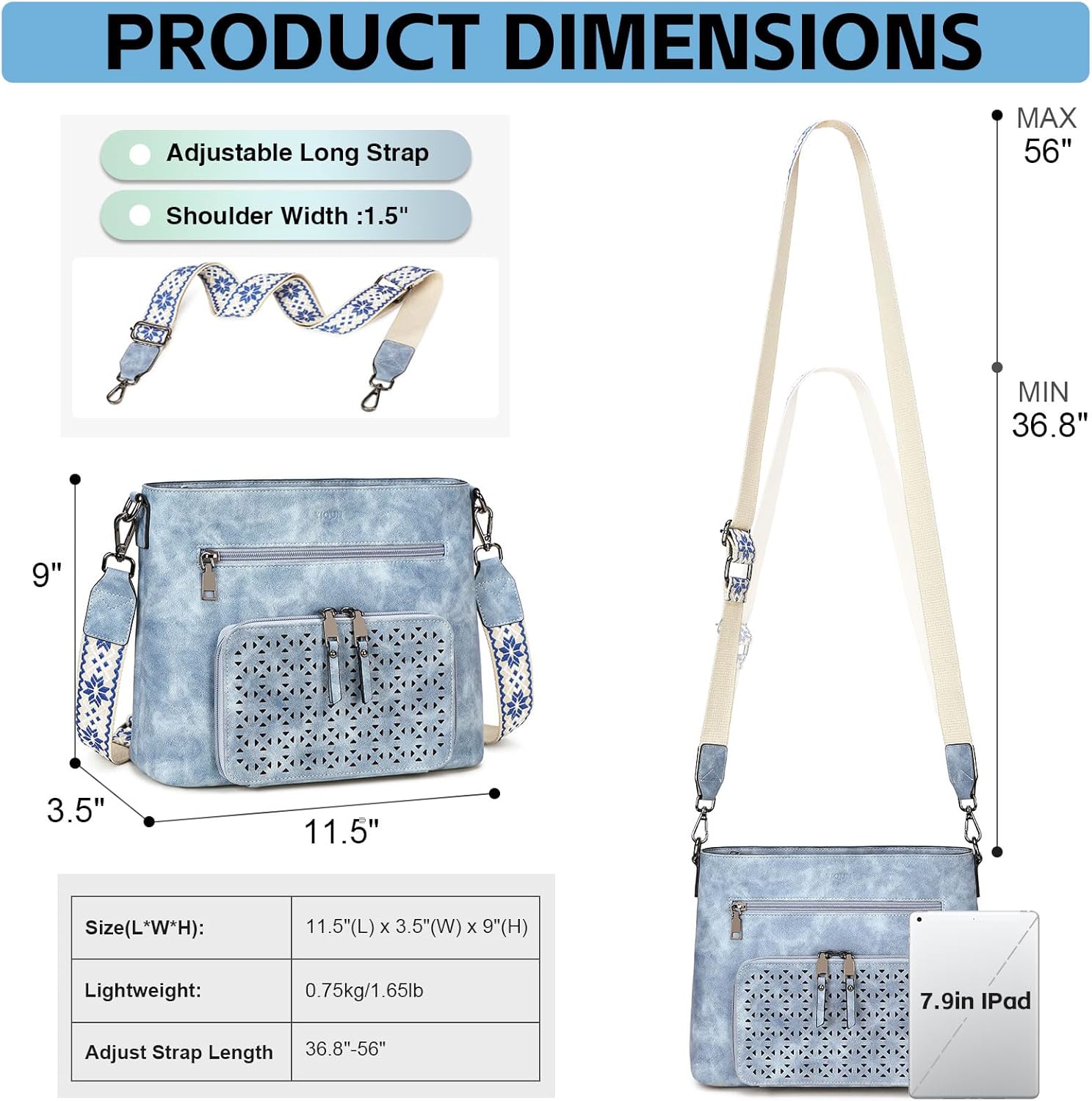 Crossbody Purse for Women, Medium Crossbody Bags, Multi Pocket Cross Body Bag Woman, PU Leather Women's Shoulder Handbags - Image 7