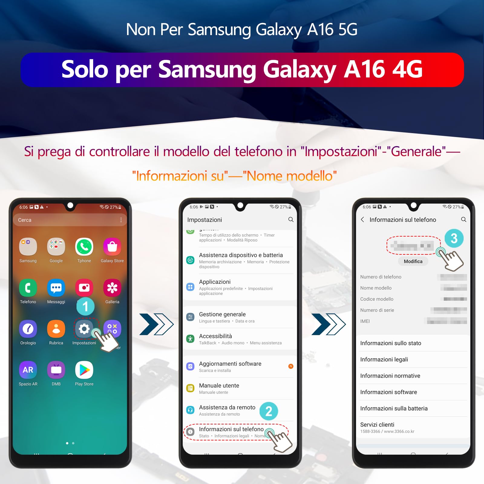 RongZy LCD Schermo per Samsung Galaxy A16 4G Display di Ricambio Touch Screen Digitizer Parti di Riparazione per Galaxy A16 4G SM-A165F/A165M LCD Display con Strumenti(Nero con Cornice, 6.7")