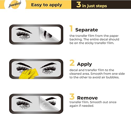 Miniatura 5 de Calcomanía de pared de pestañas - Pestañas - Cejas - Chica hermosa - Salón de belleza - Texto personalizado - Cejas - Calcomanía adhesiva - Cita de