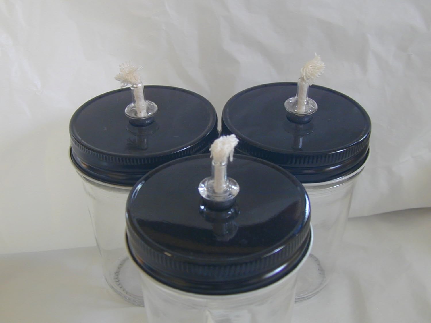 Simply Homemade (3) Black Mason/Kerr/Ball Canning Jar Oil Lamp or Burner Converter Amazon.ca Home