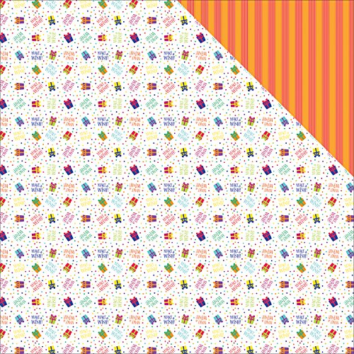 Adorn-It Where Women Cook Celebrate Double-Sided Cardstock x 12-inch Make A Wish, Acrylic, Multicolour, 0.02x31.11x30.48 cm