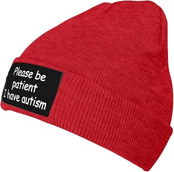 Please Be Patient I Have Autism Beanie for Men Women Beanie Hats Warm Winter Knit Caps Soft Ski Hat