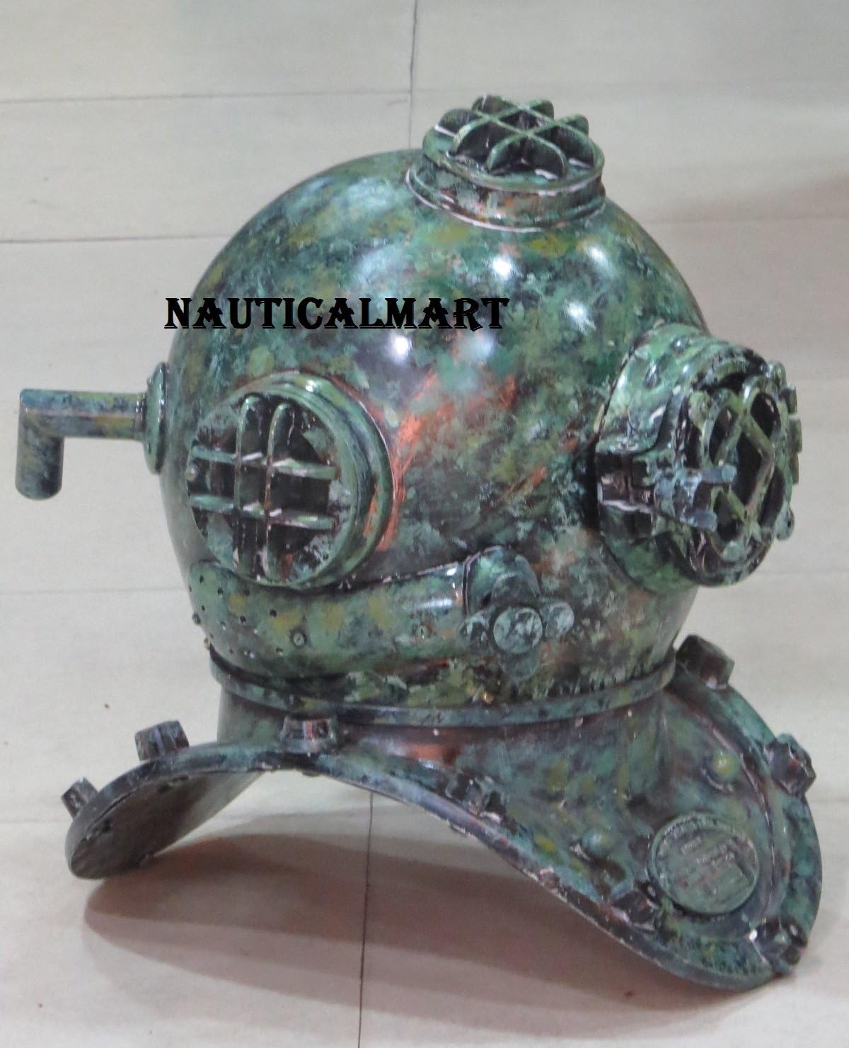 Boston Mass Antique U S Navy Mark V Diving Divers Helmet 18" Replica