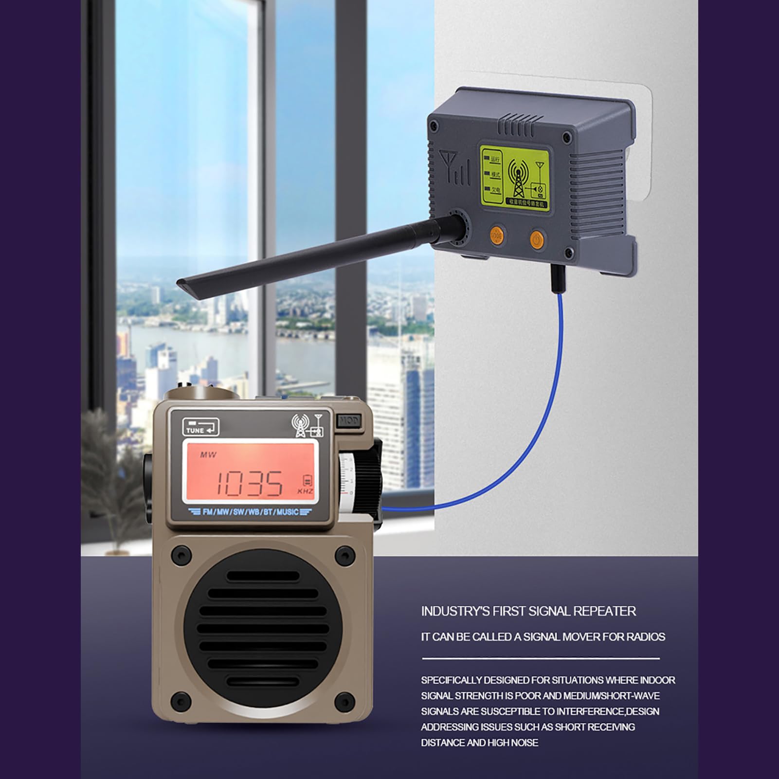 Cuifati Radio Portátil Radio Inteligente Controlada por Aplicación BT FM MW SW WB Receptor Amplificador de Señal 297 Presintonías Reproducción de Tarjeta TF Altavoz de (701 Nueva actualización W3)