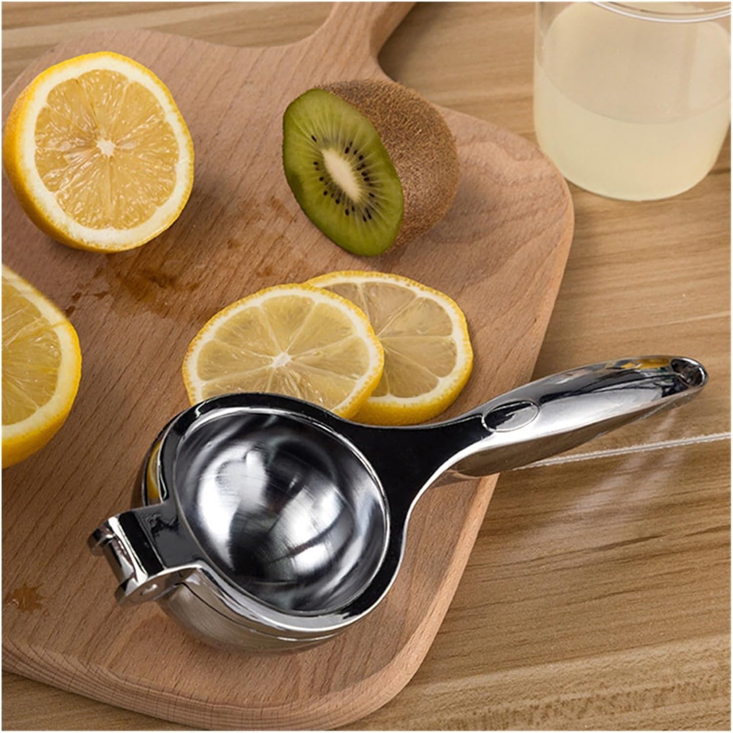 Manual Juicer Hand Press Manual Lemon Squeezer Orange Juicer Fruit Juice Citrus Press Machine Handle Multifunctional Tool(Silver Middle)