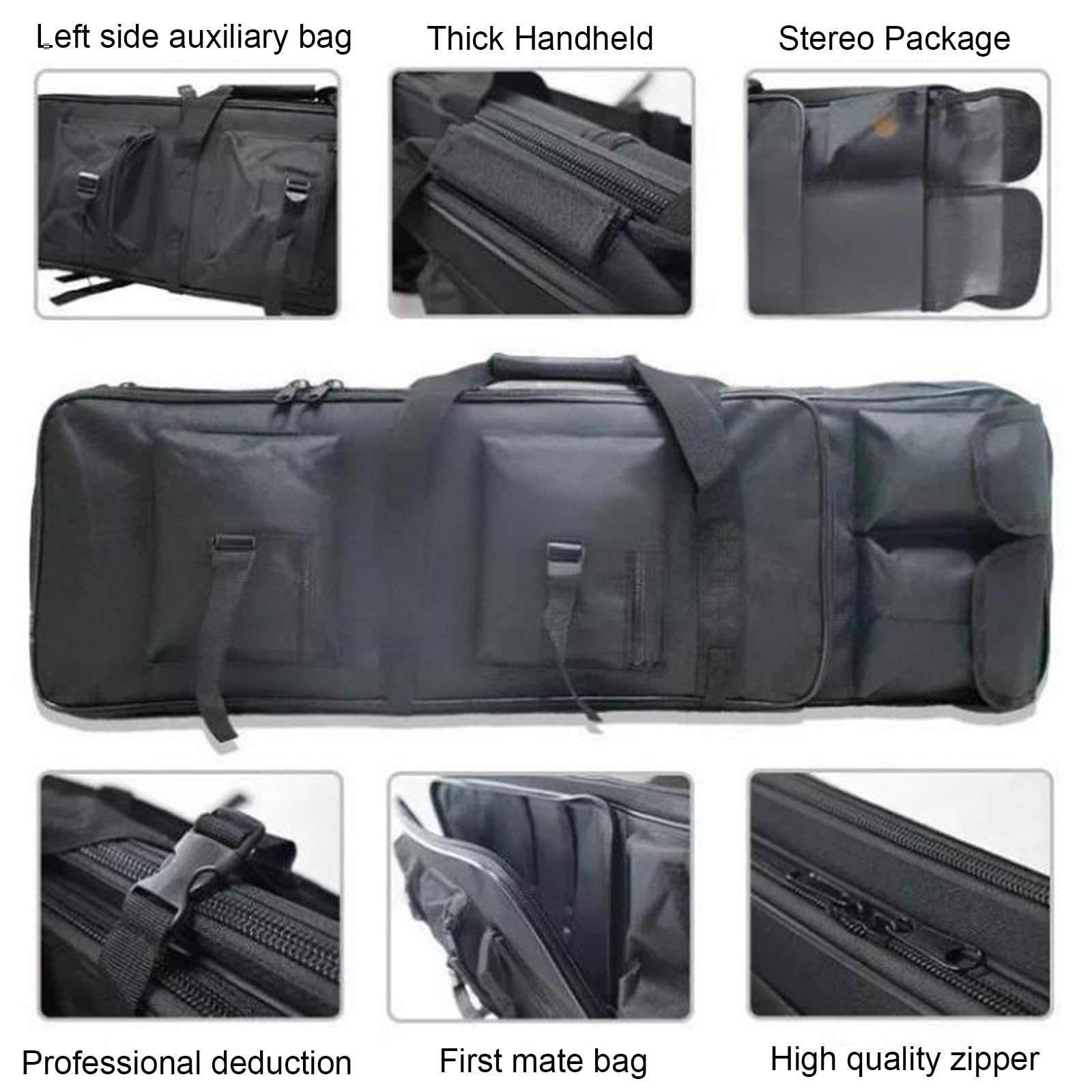 Bolsa para Doble Rifle Escopeta Airsoft, Maletin Arma Larga, 81/94/118 cm Bolsa Táctica Funda para Arma con Correa de Hombro Bolsa de Transporte Vaina para Caza Disparando