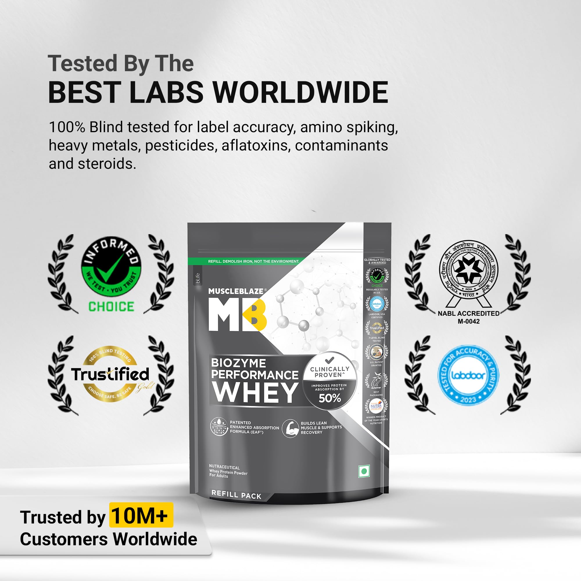 MuscleBlaze Biozyme Performance Whey Protein, 1kg Refill Pack — Amazon image 5