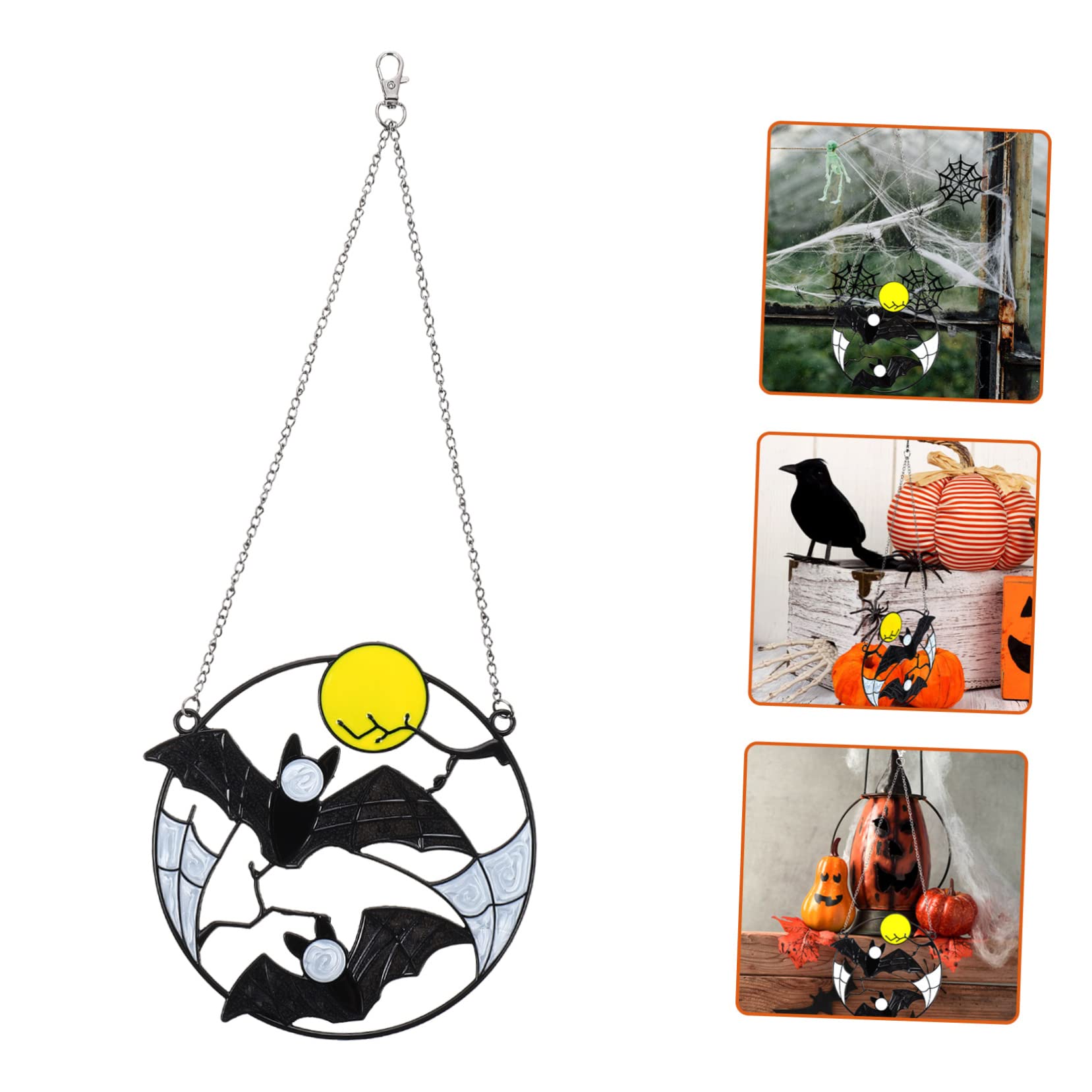 ABOOFAN 4 Pezzi Pendente Pipistrello Proposto Ornamento Da Appendere a Pipistrello Campanelli Eolici Di Halloween Accessori Decorazioni Per Feste Di Halloween Porta Black Ferro Da Stiro