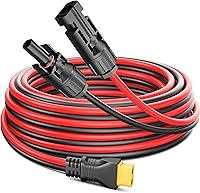 Vista 1 de Conector solar a cable XT60 (10AWG 9 pies) - Cable de carga para panel generador Ecoflat, cable de extensión adaptador de moldeo por inyección