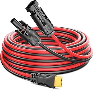Gonifeto Solar Connector to XT60 Cable(12AWG 25ft), Solar Battery Charge Extension Wire for Ecoflow Generator, Solar Panel Price In India