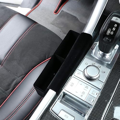 Miniatura 3 de YIWANG Caja de almacenamiento de gamuza para el centro del automóvil, bandeja para tarjeta de llave de teléfono para Land Rover Range Rover Sport