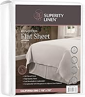 Vista 12 de Superity Linen Sábana encimera tamaño individual para cama, 100% algodón, duradera y cómoda con 200 hilos, suave, transpirable y acogedora (66 x 96)