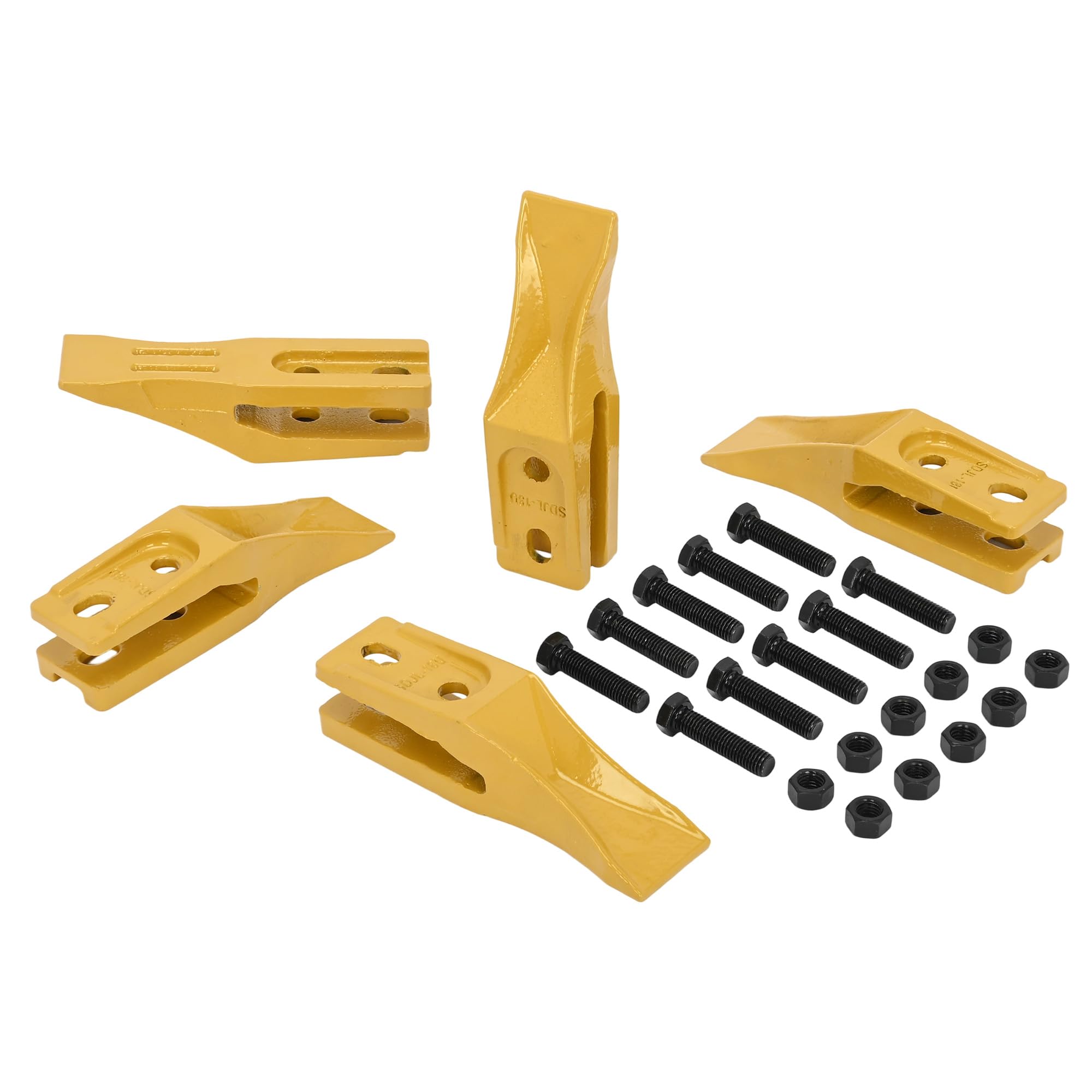 Trackhoe Teeth Snapklik.com : 5 Set Trenching Bucket Teeth, Skid Steer Backhoe Bolt On ...