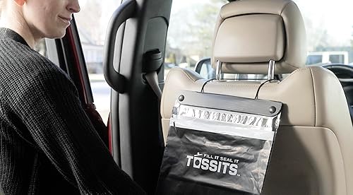 Miniatura 2 de Tossits Bolsas de basura desechables reciclables colgantes para automóvil paquete de 3 unidades 21 bolsas en total a prueba de fugas a prueba de