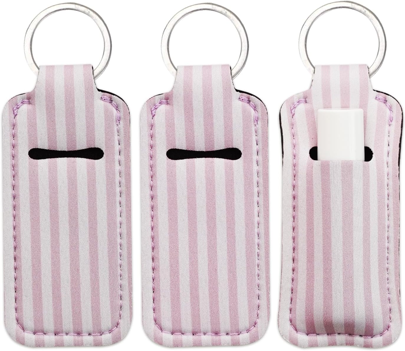 Haevola Cute Chapstick Holder Keychain for Women – Lip Balm & Lip Gloss Holder Keychain Accessories Gift, Purse Charm Clip