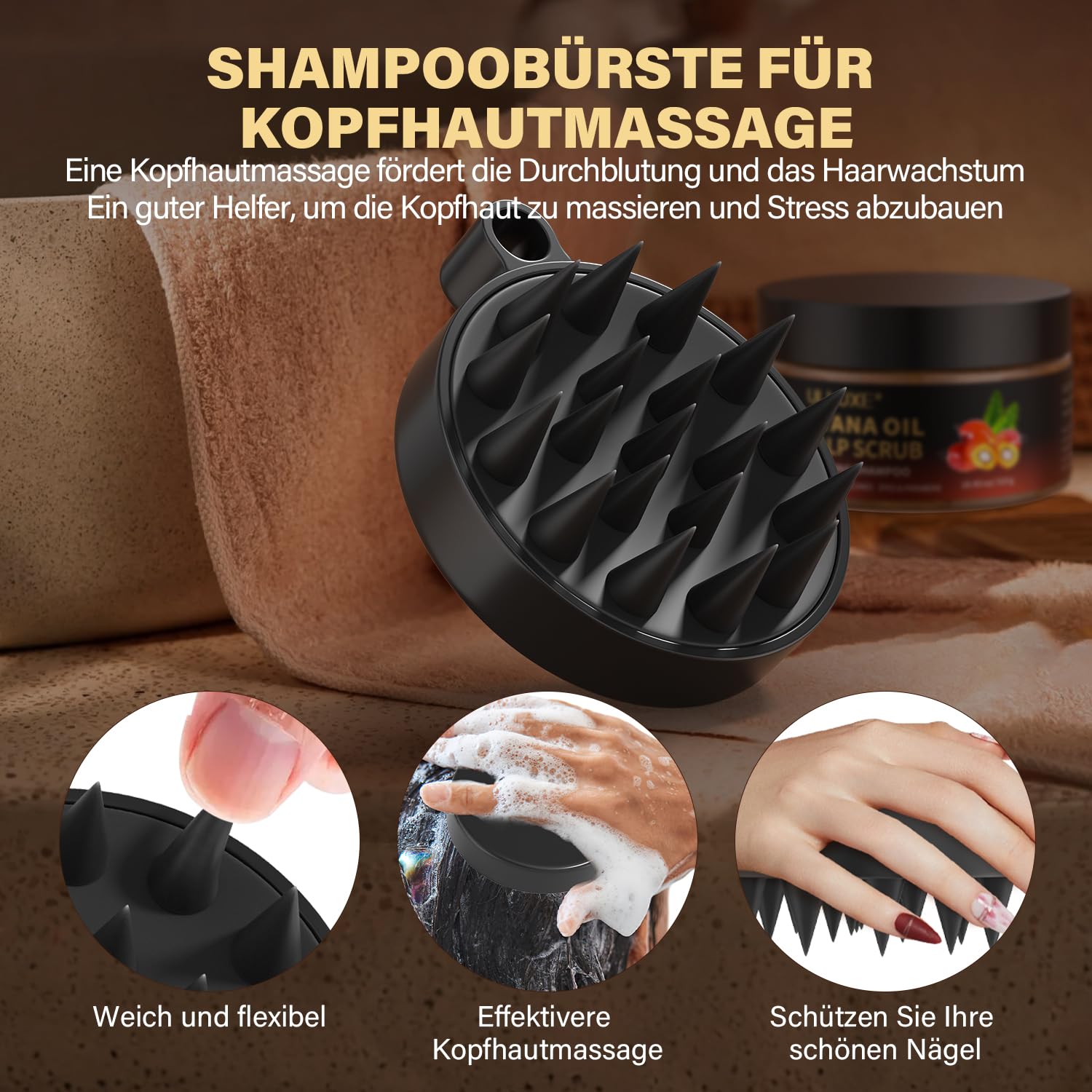 Batana Oil Scalp Scrub, Szampon Złuszczający Rozmaryn, zwalcza łupież, łagodzi suchą, swędzącą skórę głowy, odżywia, oczyszcza i wspomaga wzrost włosów, 310g