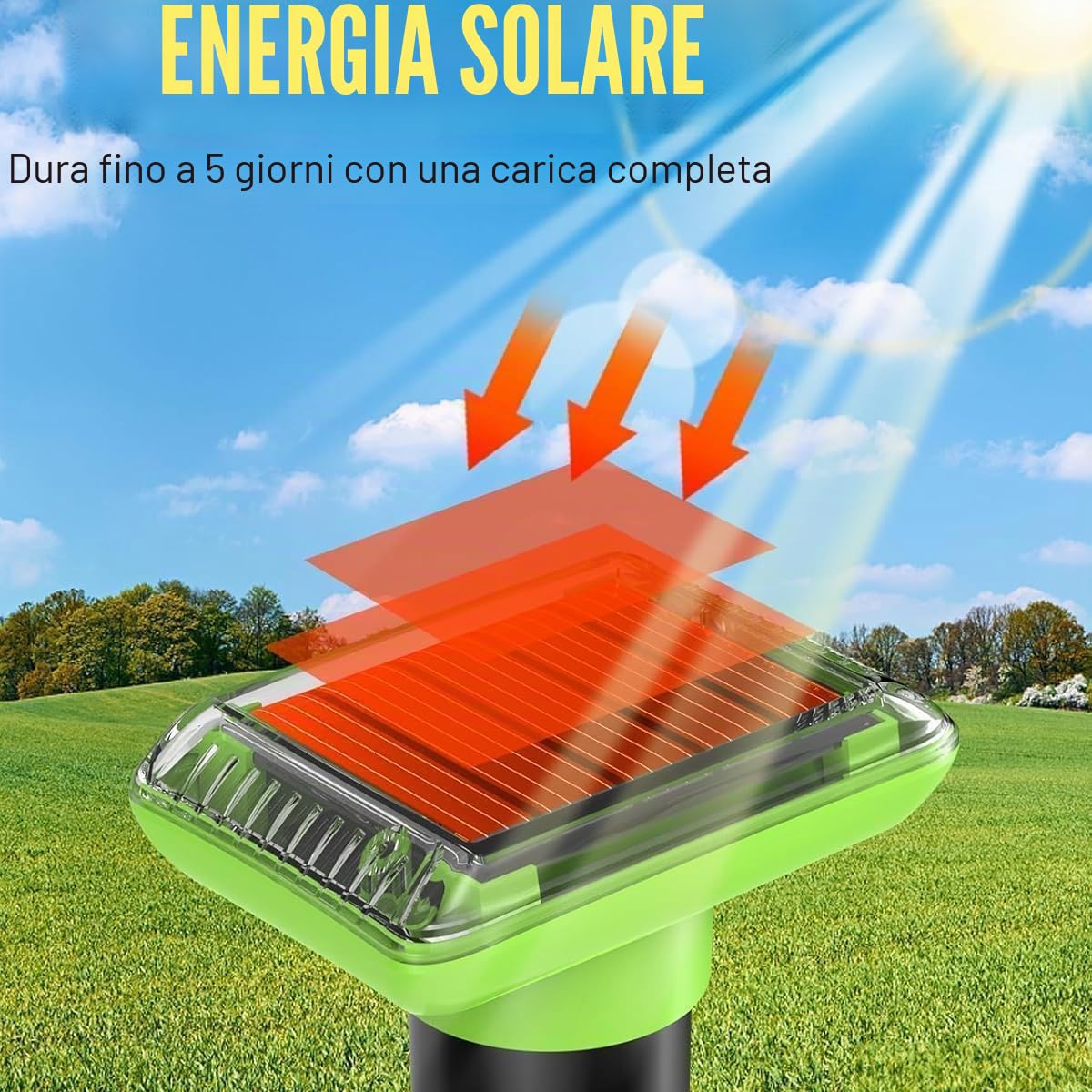Interno ed esterno,Repellente solare per talpe, repellente contro le arvicole, repellente solare contro le talpe, repellente per serpente talpa, gopher e altri repellenti per talpe