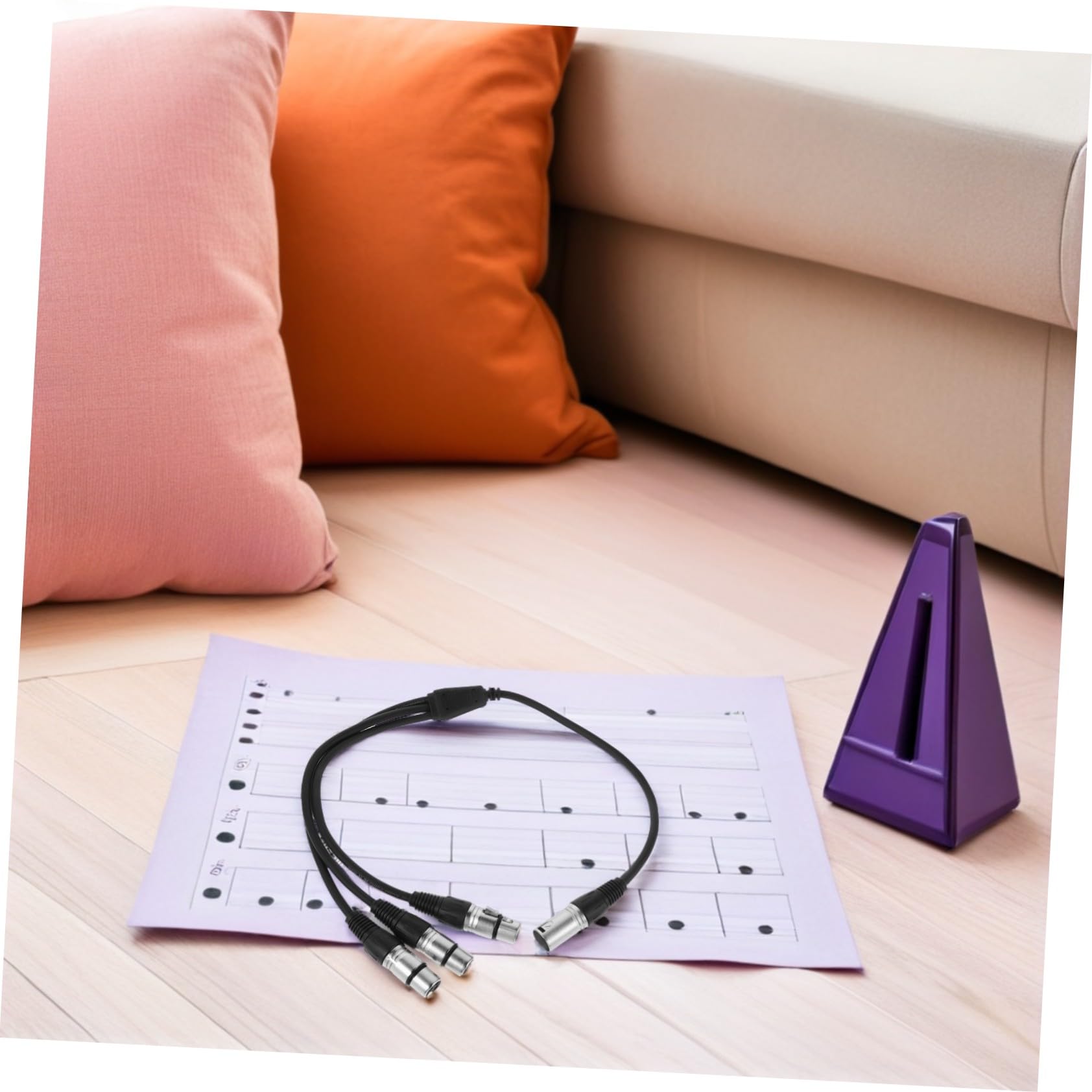 Cavo Audio Xlr 1 a 3, Splitter Microfono 0, 6m, 2 Pezzi | Connessione Bilanciata, Schermatura Anti-interferenze, Design Salvaspazio, per Palco e Produzione Musicale