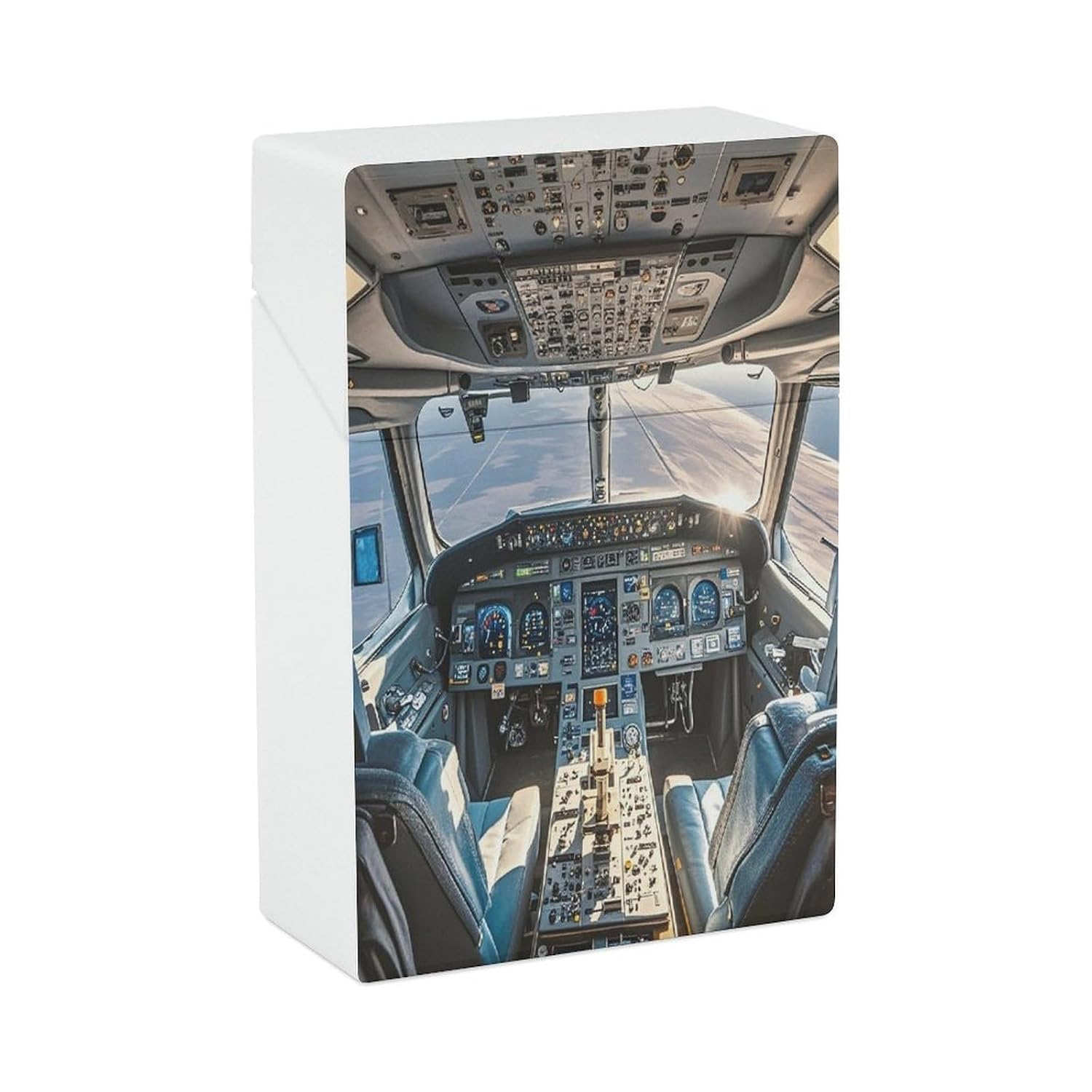 Airplane Cockpit Plastic Cigarette Case King Size for Men Women