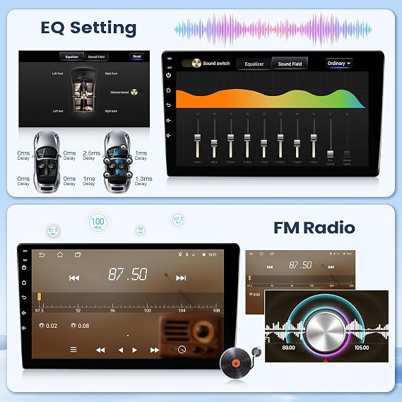 Leadfan 8 Core 4+64G Radio for Toyota Sienna 2004-2010 Stereo (FIT JBL. and Big Screen) Wireless Carplay Android Auto, 9 Touch Screen for Sienna Bluetooth/GPS/MirrorLink/FM/SWC/Backup Camera