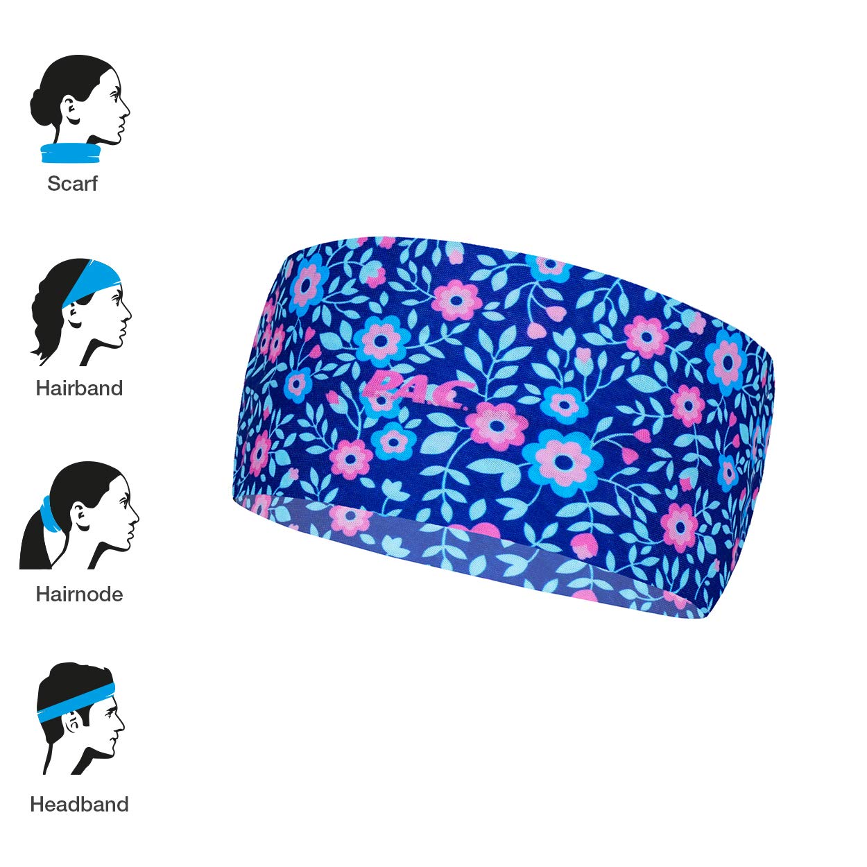 P.A.C. Original Headband - Funktionsstirnband, Schweißband, Outdoortuch, bequemes Stirnband, Sport Headband, Ohrenschutz, verschiedenste Designs, Unisex, L/XL