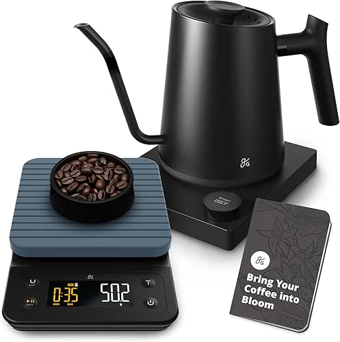 Greater Goods Electric Gooseneck Kettle and Coffee Scale, Designed in