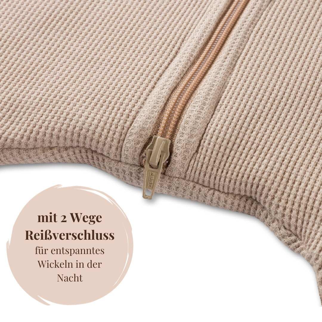 Hofbrucker Autunno inverno, sacco nanna con piedi, cotone biologico, certificato Oeko-Tex, morbido sacco a pelo senza maniche, per neonati e neonati, privo di sostanze sintetiche