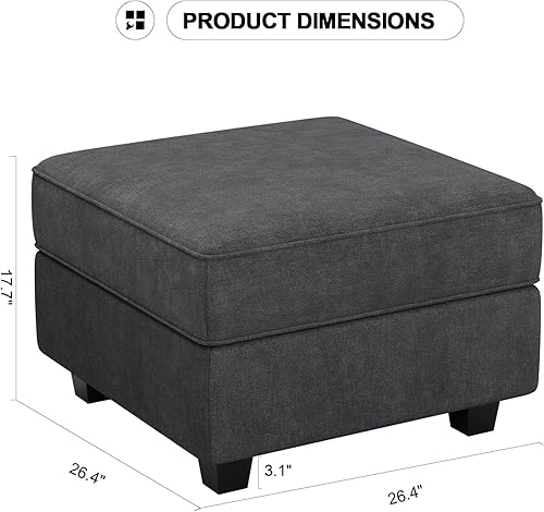 Miniatura 24 de Belffin Sofá seccional modular de tela Apoyabrazos Respaldo Módulo Sofá Parte Seccional Lateral Apoyabrazos/Respaldo Pavo Real Azul Azul pavo