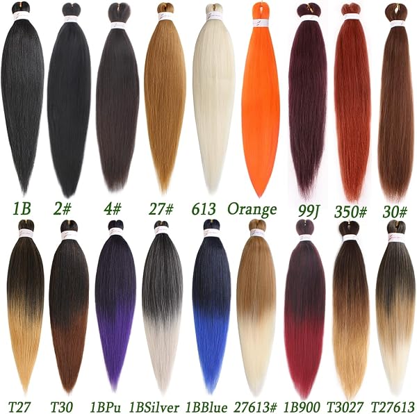 Leeven 26 Inch EZ Braids 8 Packs Pre Stretched Braiding Hair Extensions Medium Auburn Yaki Braiding Hair for Box Braids Light Copper Crochet Braiding Hair Extensions / 30# - 4